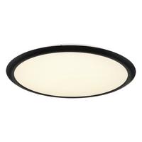 Led-deckenleuchte 67319d Suna - Opal/Grau, KONVENTIONELL, Kunststoff/Metall (50,8/8,5cm) - Globo