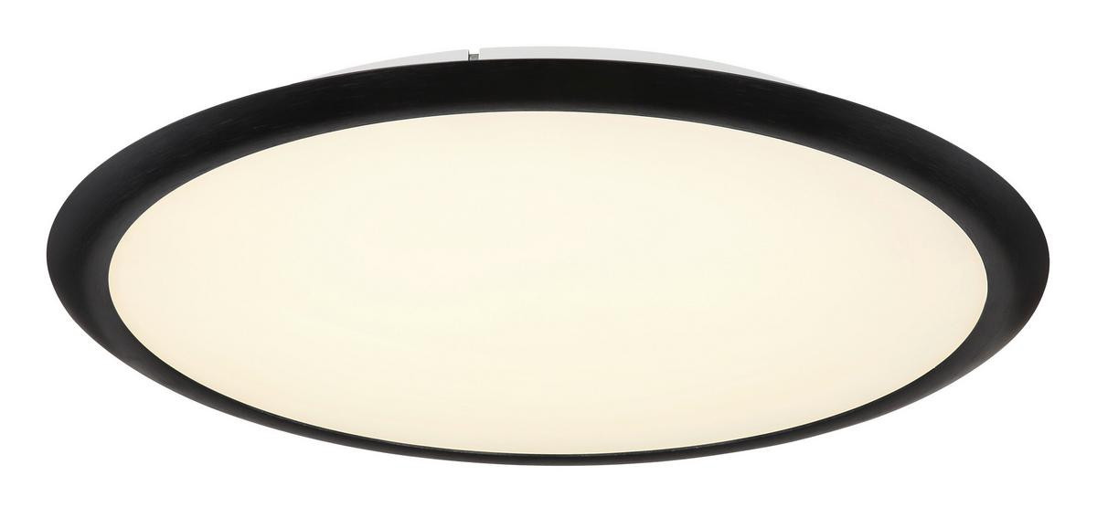 Led-deckenleuchte 67319d Suna - Opal/Grau, KONVENTIONELL, Kunststoff/Metall (50,8/8,5cm) - Globo