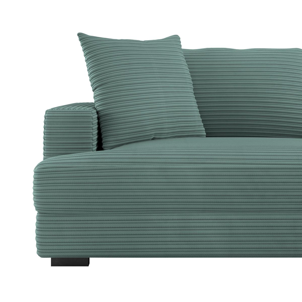 Megasofa Pelle-Megasofa - Türkis/Wengefarben, Trend, Textil (261/124cm) - Luca Bessoni