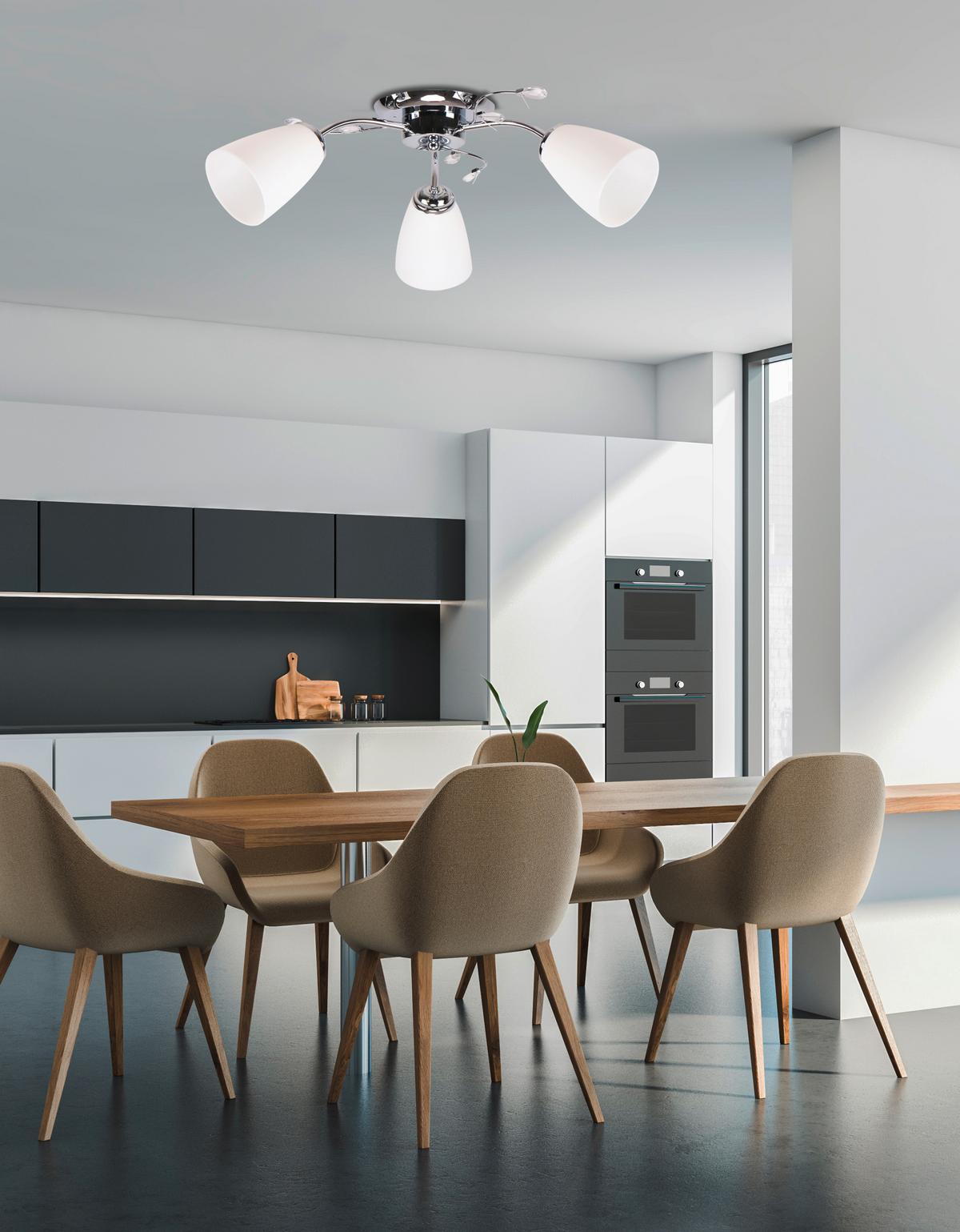 Deckenleuchte 33-77998 Ursella - Chromfarben, Basics, Metall (58/58/18cm)