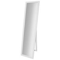 Standspiegel Meggy BxH: 40x160 cm mit Holzrahmen Weiß - Weiß, MODERN, Glas/Holz (40/160/3,8cm)