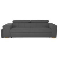 3-SitzerSofa m. Schlaffunktion Sirius S anthrazit, B: 251cm - Anthrazit/Schwarz, KONVENTIONELL, Holz/Holzwerkstoff (251/96/100cm)