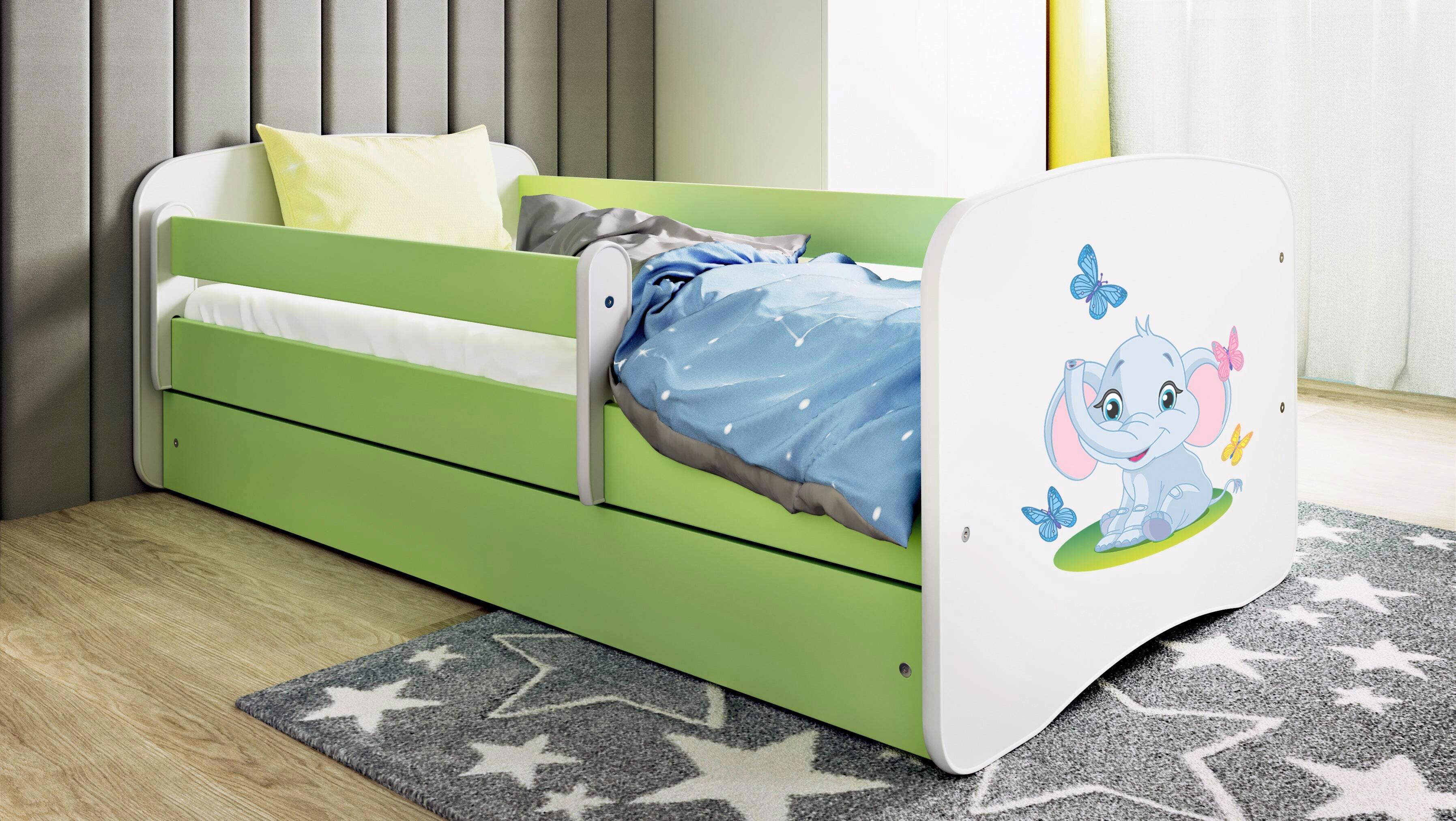 Kinder-/Juniorbett Babydreams Inkl. Matratze 80x160 - Birkefarben/Weiß, MODERN, Holz/Holzwerkstoff (80/160cm) - MID.YOU