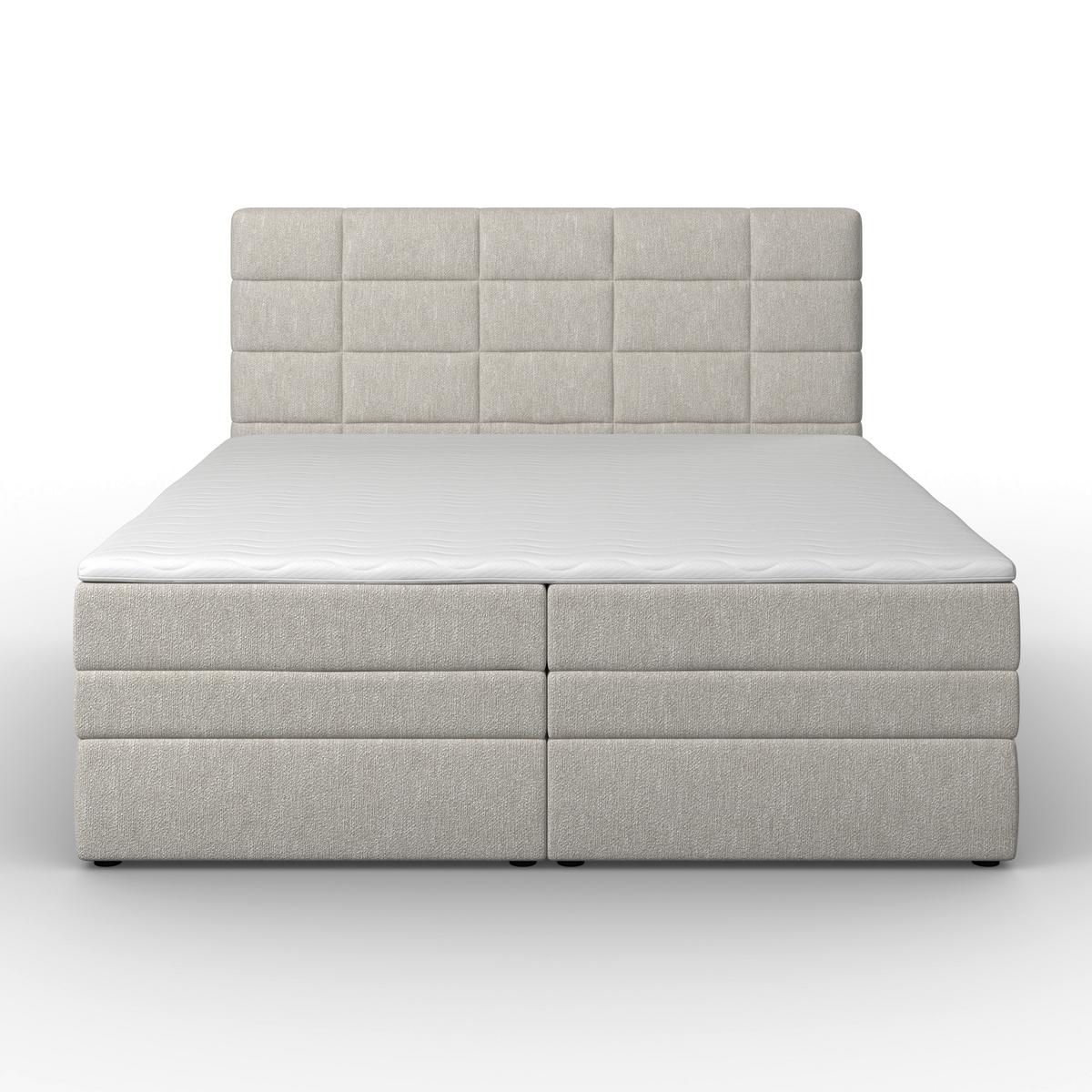 Boxspringová posteľ ARIA 180x200, sivá - čierna/sivá, Modern, drevo/textil (180/200cm) - Bessagi Home