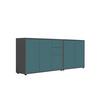 Sideboard Mailand Anthrazit/petrol B: 184,5cm - Anthrazit/Petrol, MODERN, Holzwerkstoff (184,5/73/33cm) - MID.YOU