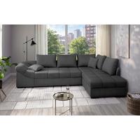 Eckschlafsofa Alvito Anthrazit S: 298x202 Cm - Anthrazit/Schwarz, MODERN, Textil (298/202cm) - MID.YOU