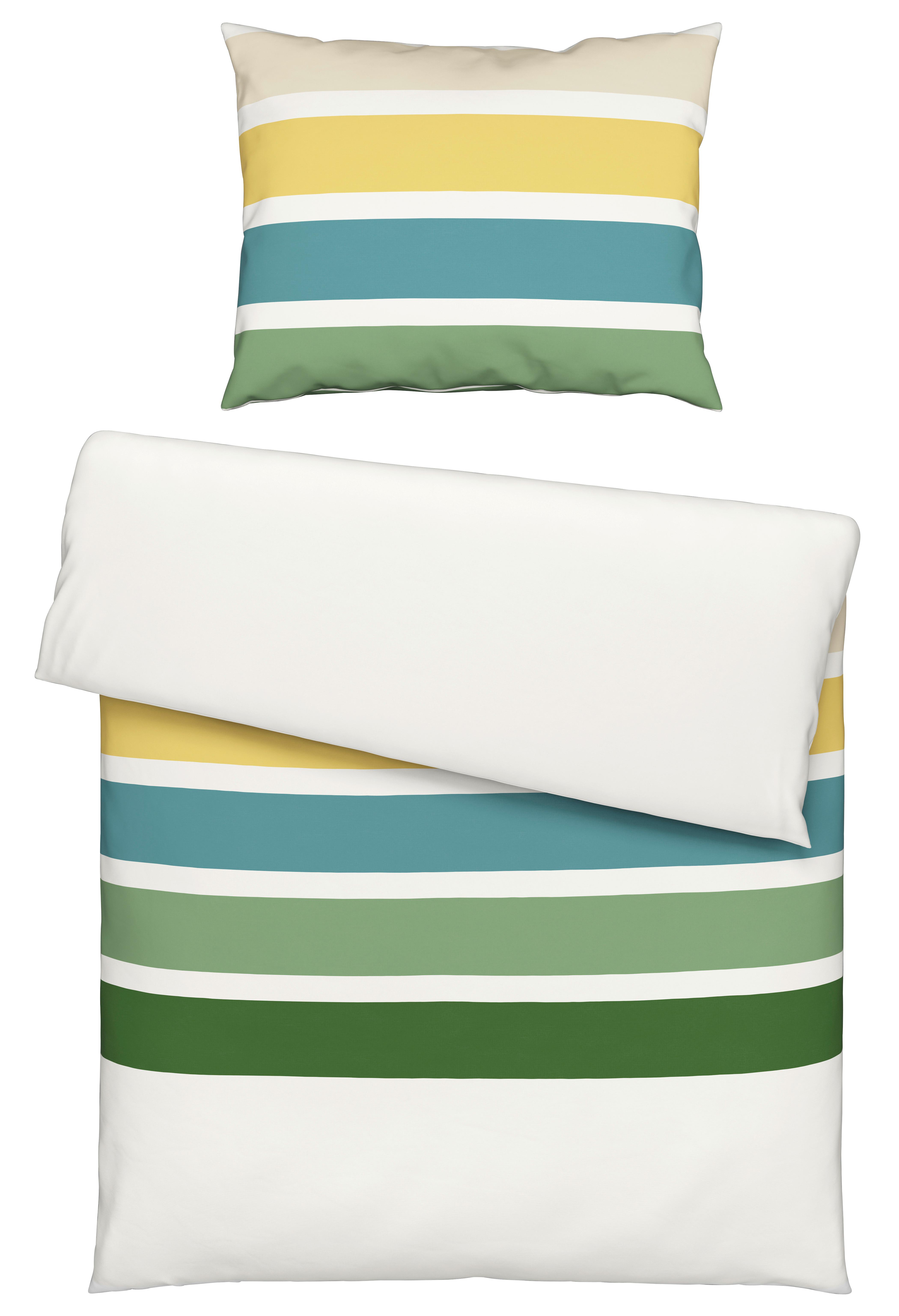 POVLEČENÍ Silke, 140/200cm - zelená/žlutá, Moderní, textil (140/200cm) - Modern Living