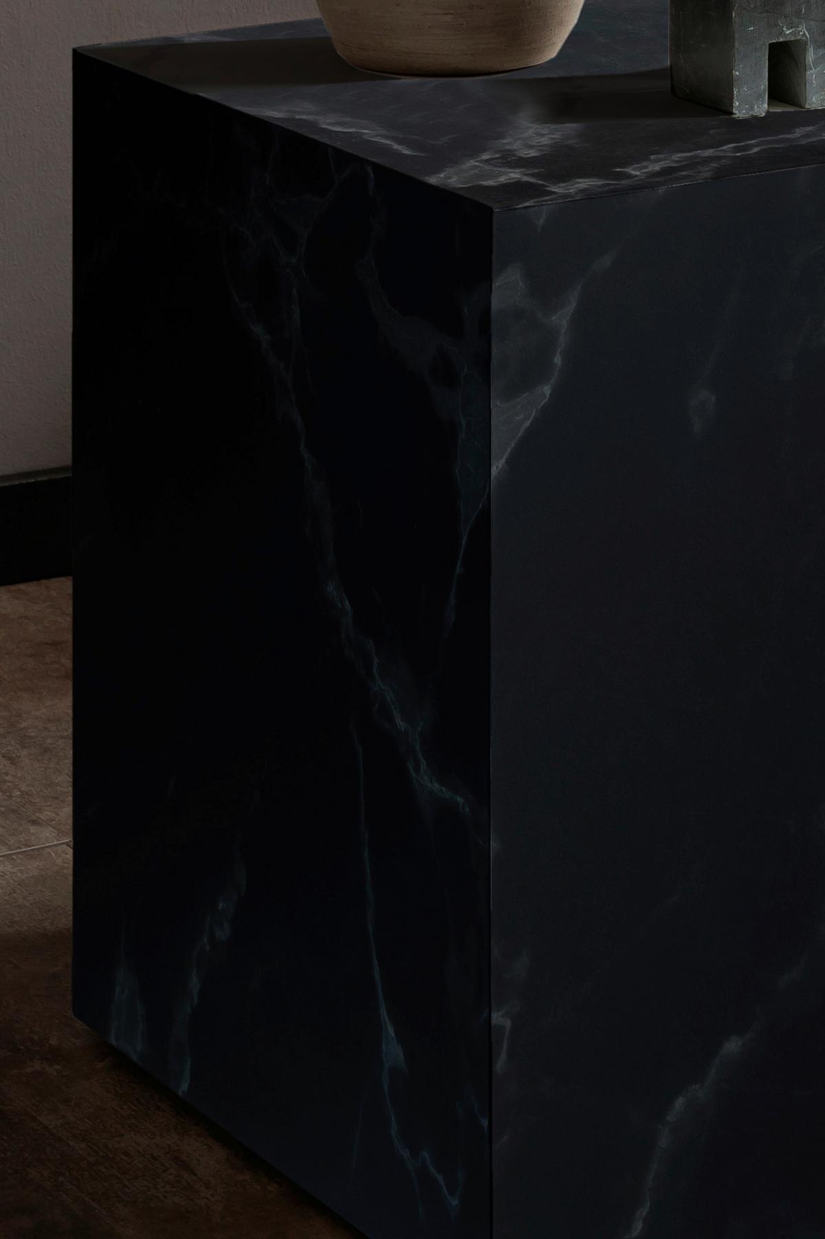 Príručný stolík čierny - čierna, Design, kompozitné drevo (45/45/50cm) - Livetastic