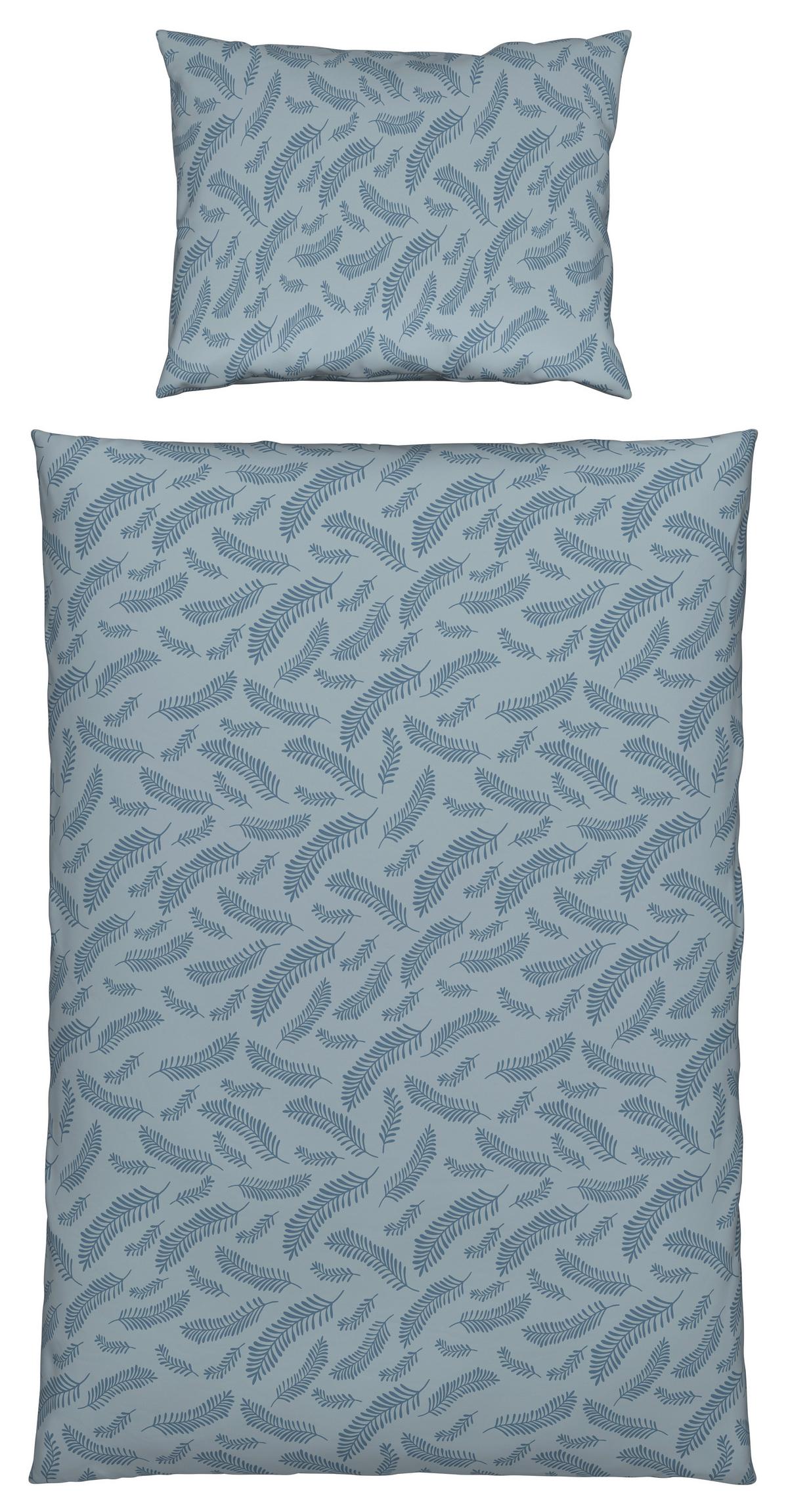 Povlečení Ferns, 70/90 140/200cm - modrá, Moderní, textil (140/200cm) - Mömax
