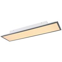 Led-deckenleuchte Ina L: 80 Cm - Opal/Graphitfarben, MODERN, Kunststoff/Metall (80/20/7,5cm)