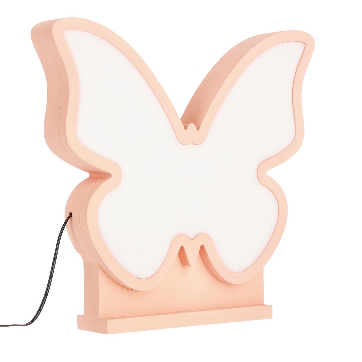 Kindertischleuchte 41-11701 Butterfly - Pink, Basics, Holzwerkstoff/Kunststoff (28.5/5/26.5cm)