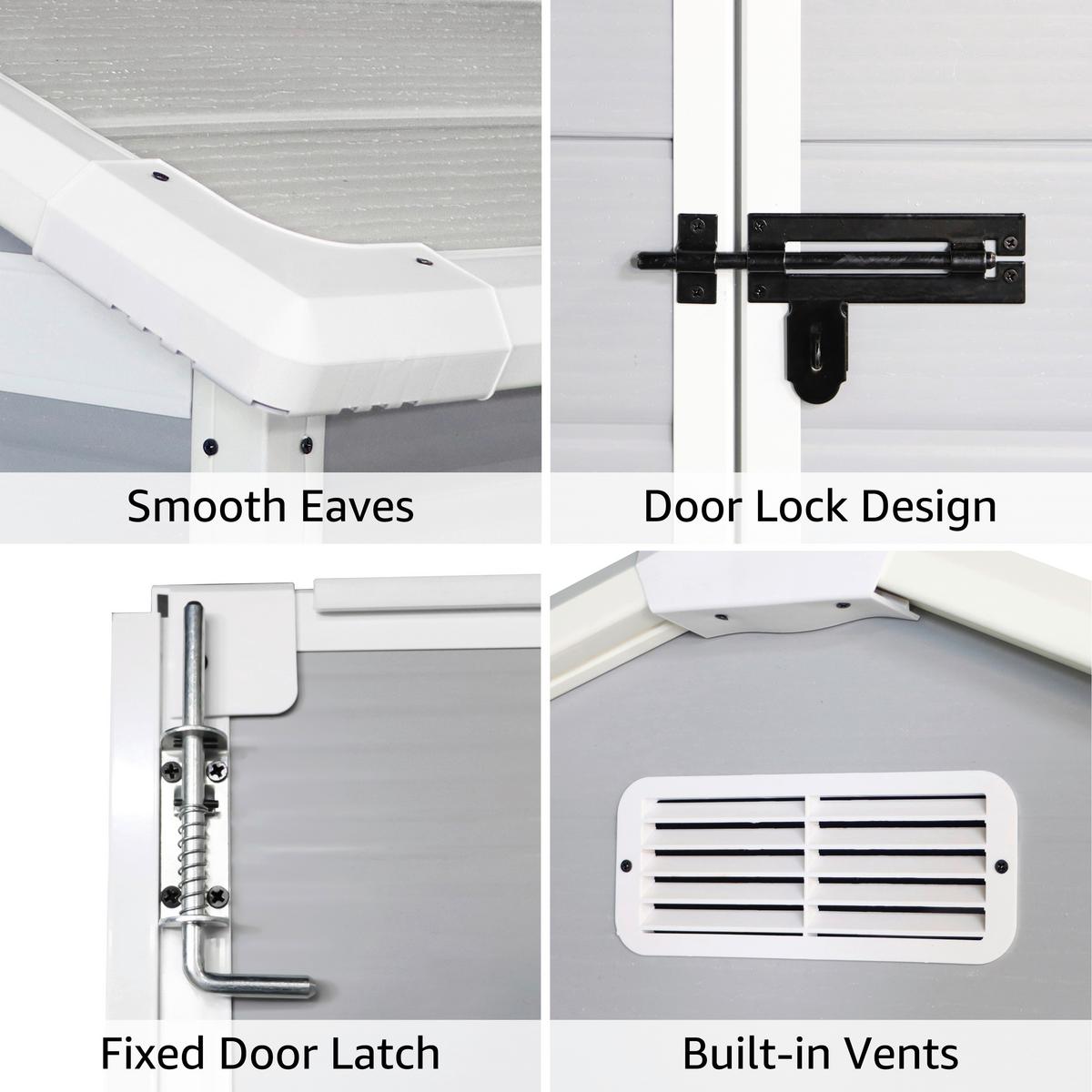 Gartenhaus Bayonne - Grau, MODERN, Kunststoff/Metall (182.5/220/103cm) - Homezone