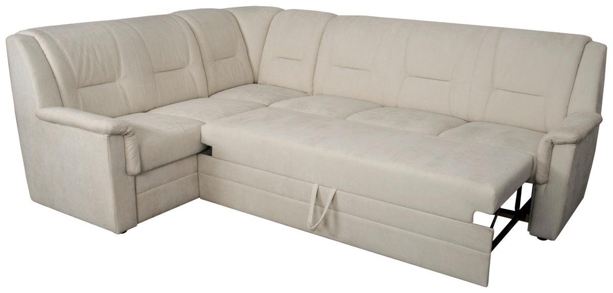 ECKSCHLAFSOFA Rafael, Creme S: 279x224cm - Beige/Creme, Trend, Textil (279/224cm)