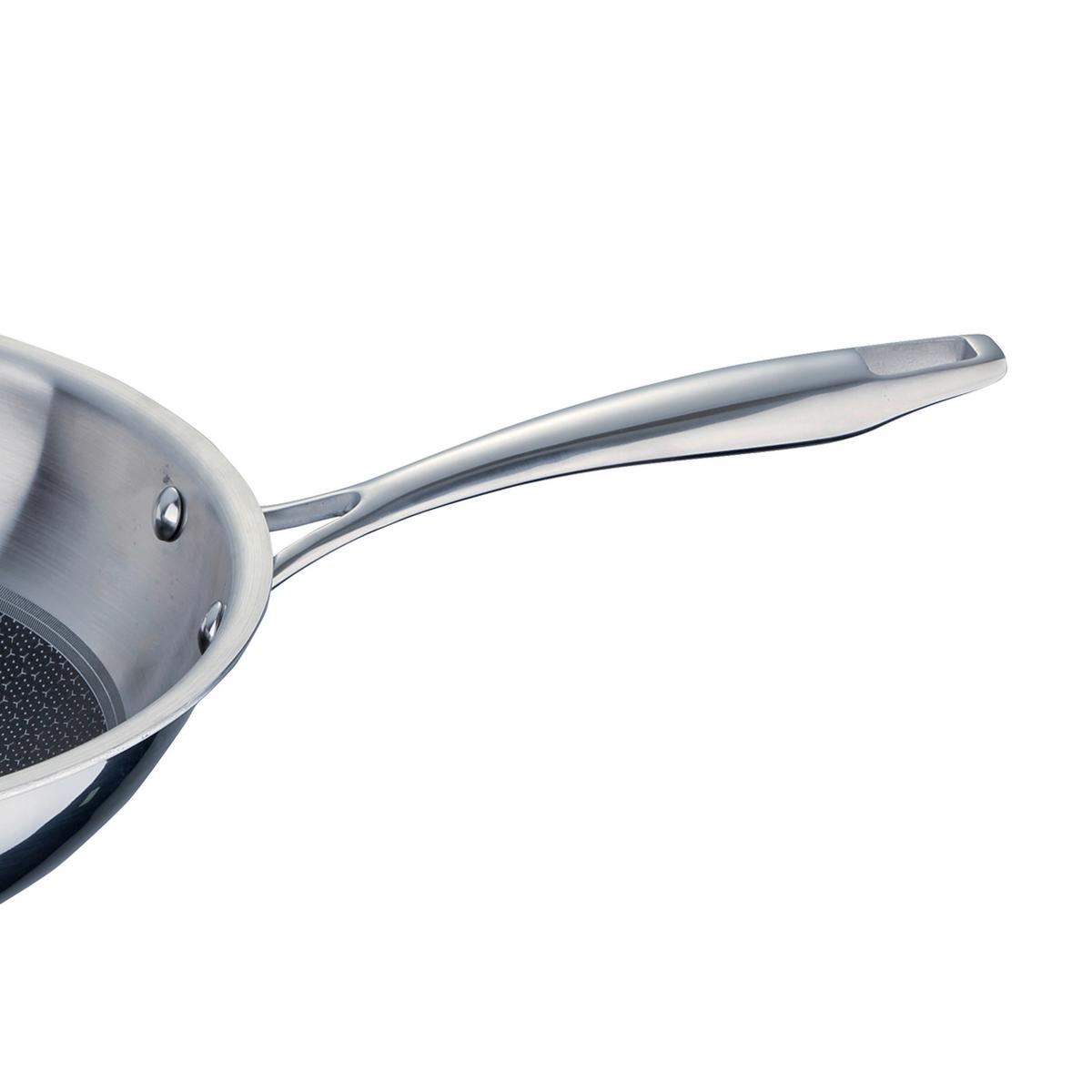 Wok Hi-Tech 3 Ø 53 cm Edelstahl Antihaftbeschichtet - Edelstahlfarben/Schwarz, Basics, Metall (53/29,5/9cm) - Masterpro