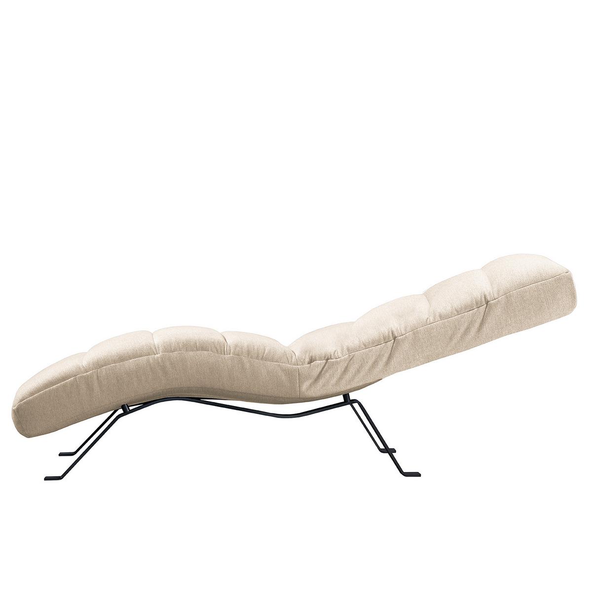 Relaxliege Swing Blick Beige B: 65 Cm - Beige/Schwarz, Design, Textil (65/65/171cm) - Livetastic