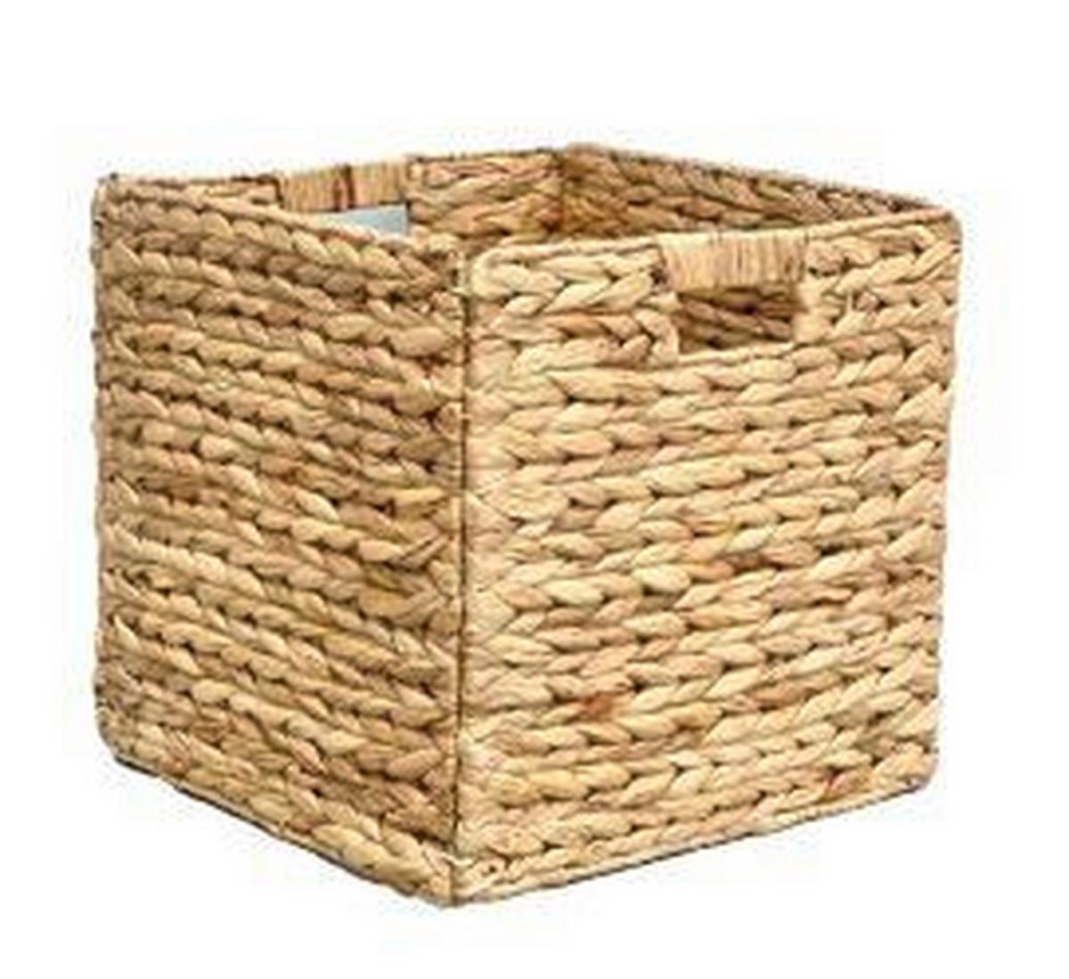 Koš do regálu ANNA -EXT- -TOP- - přírodní barvy, Lifestyle, kov/přírodní materiály (33/32/33cm) - Zandiara