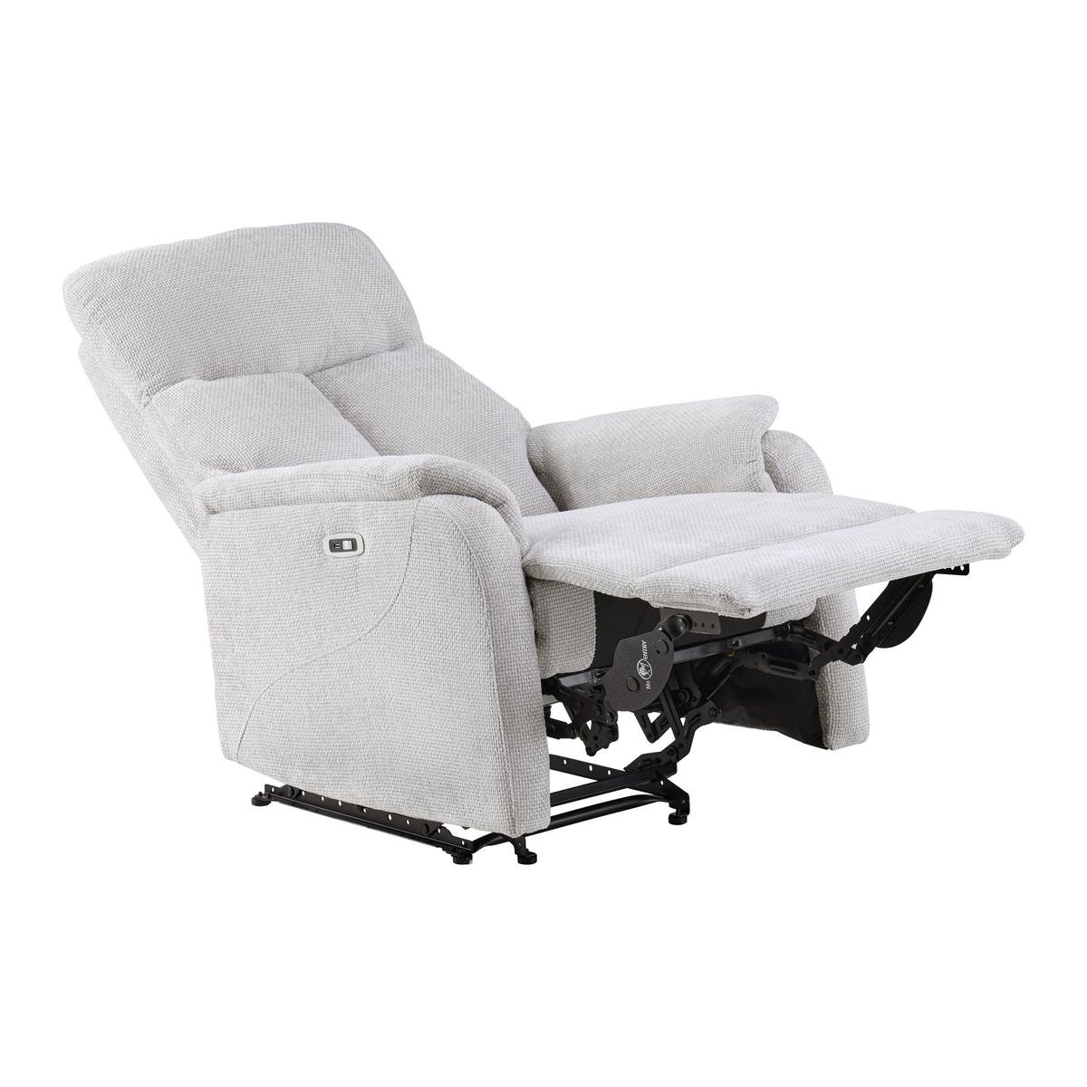 Relaxační křeslo JOHNSY, sv.šedá - černá/světle šedá, Moderní, kov/textil (75/106/91cm) - Mömax