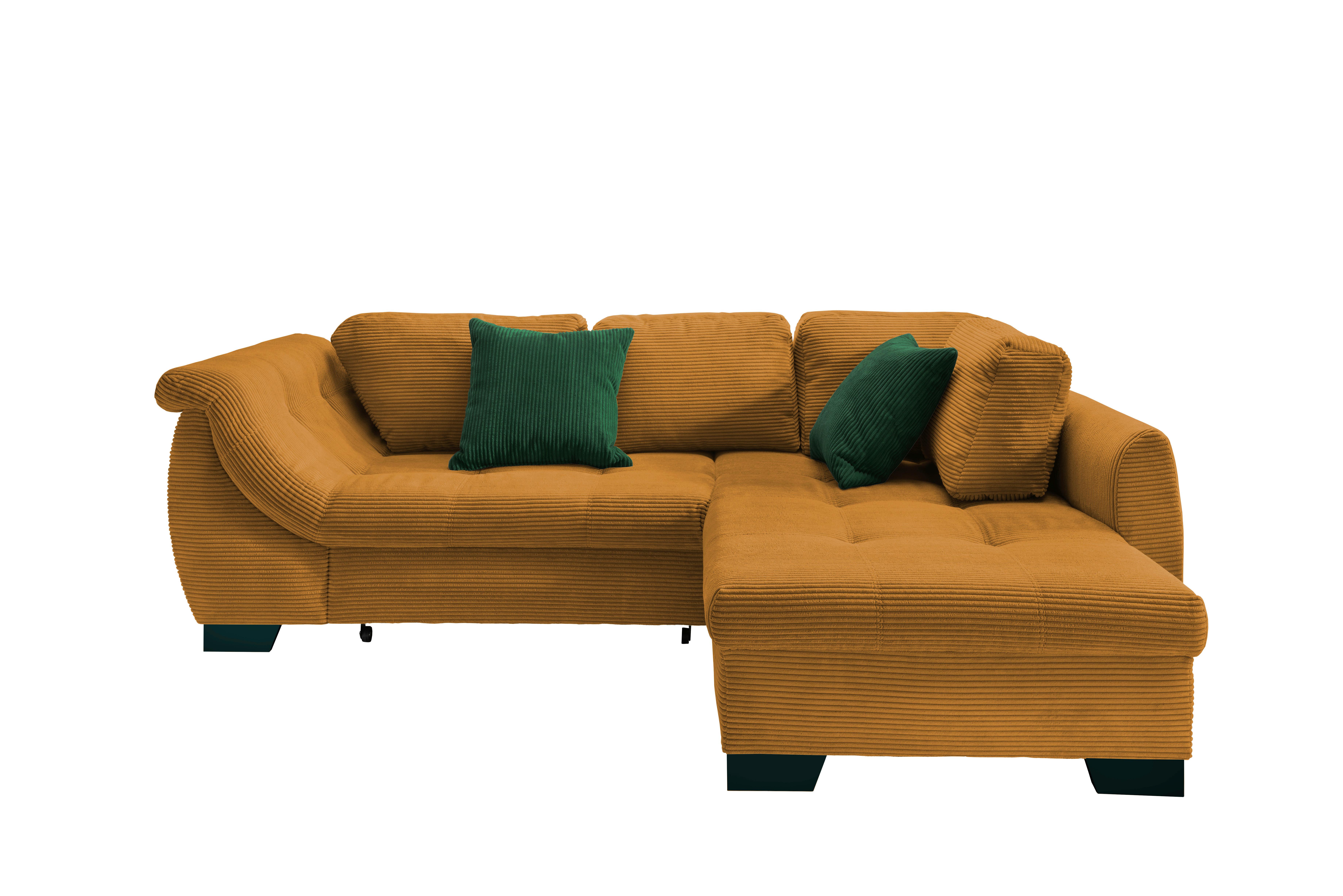 Modernes Ecksofa mit Cordbezug