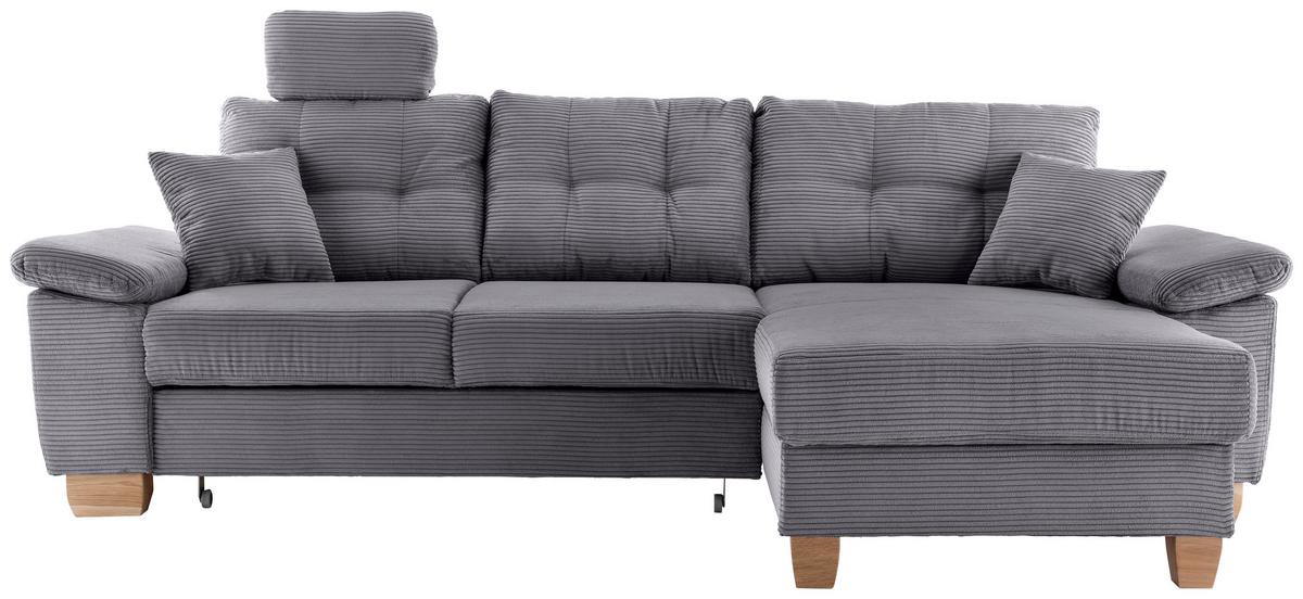 Ecksofa Brizzini, Grau S: 270x176 Cm - Naturfarben/Grau, MODERN, Textil (270/176cm) - Livetastic