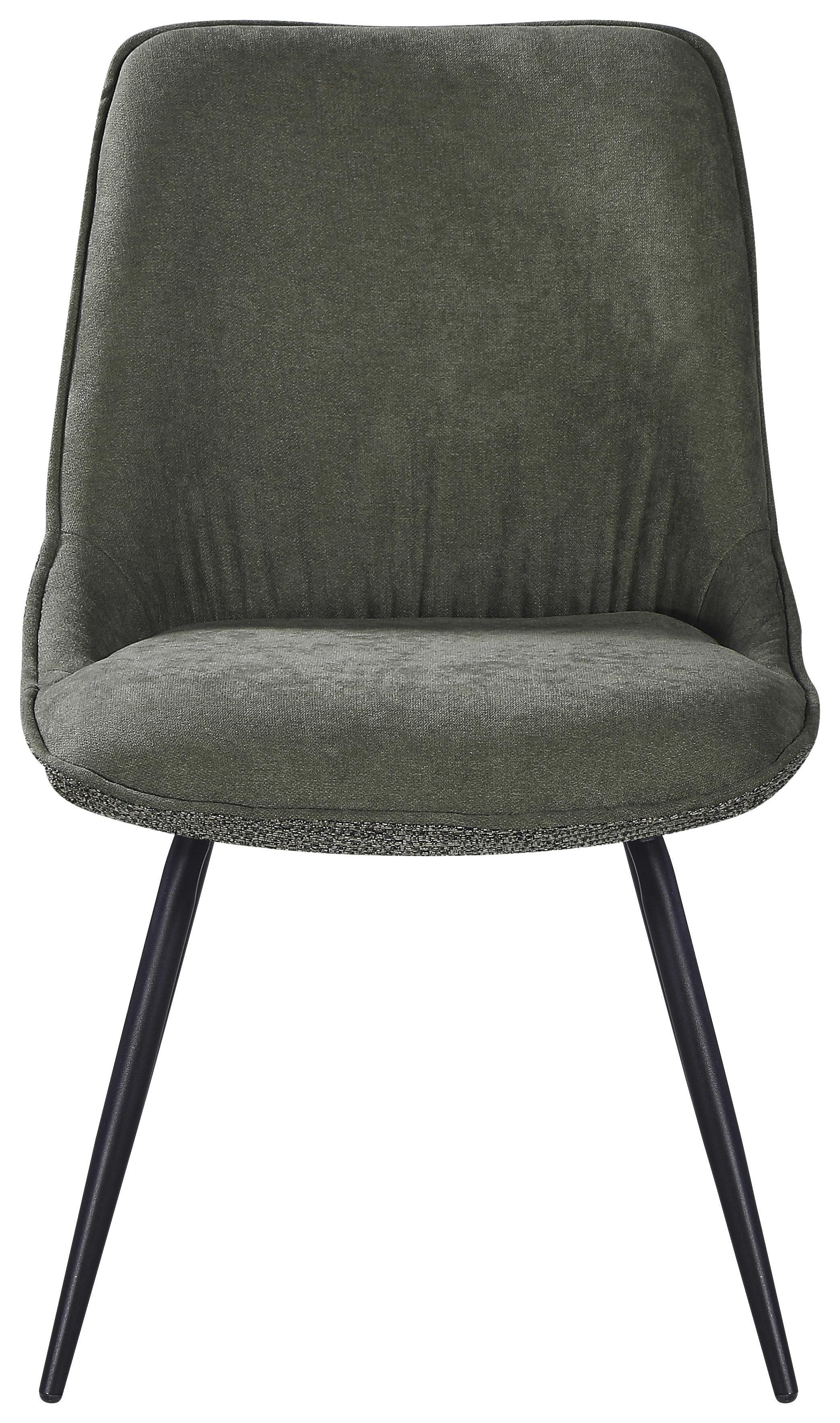 ŽIDLE NOVA - černá/zelená, Moderní, kov/textil (51/85/61cm) - Premium Living