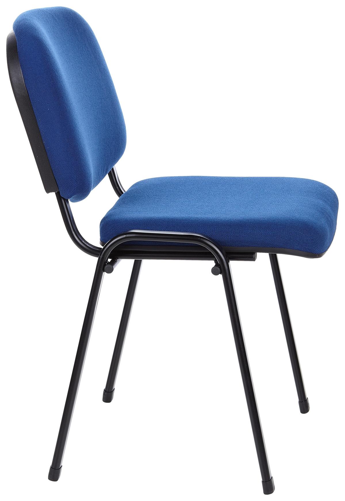 Besucherstuhl Xt 600 Sw Schwarz/Blau Bis 100 Kg - Blau/Schwarz, Basics, Textil/Metall (58/84/41cm) - MID.YOU