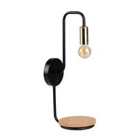 Wandleuchte 21-76847 - Schwarz, Natur, Metall (16/14/40cm)