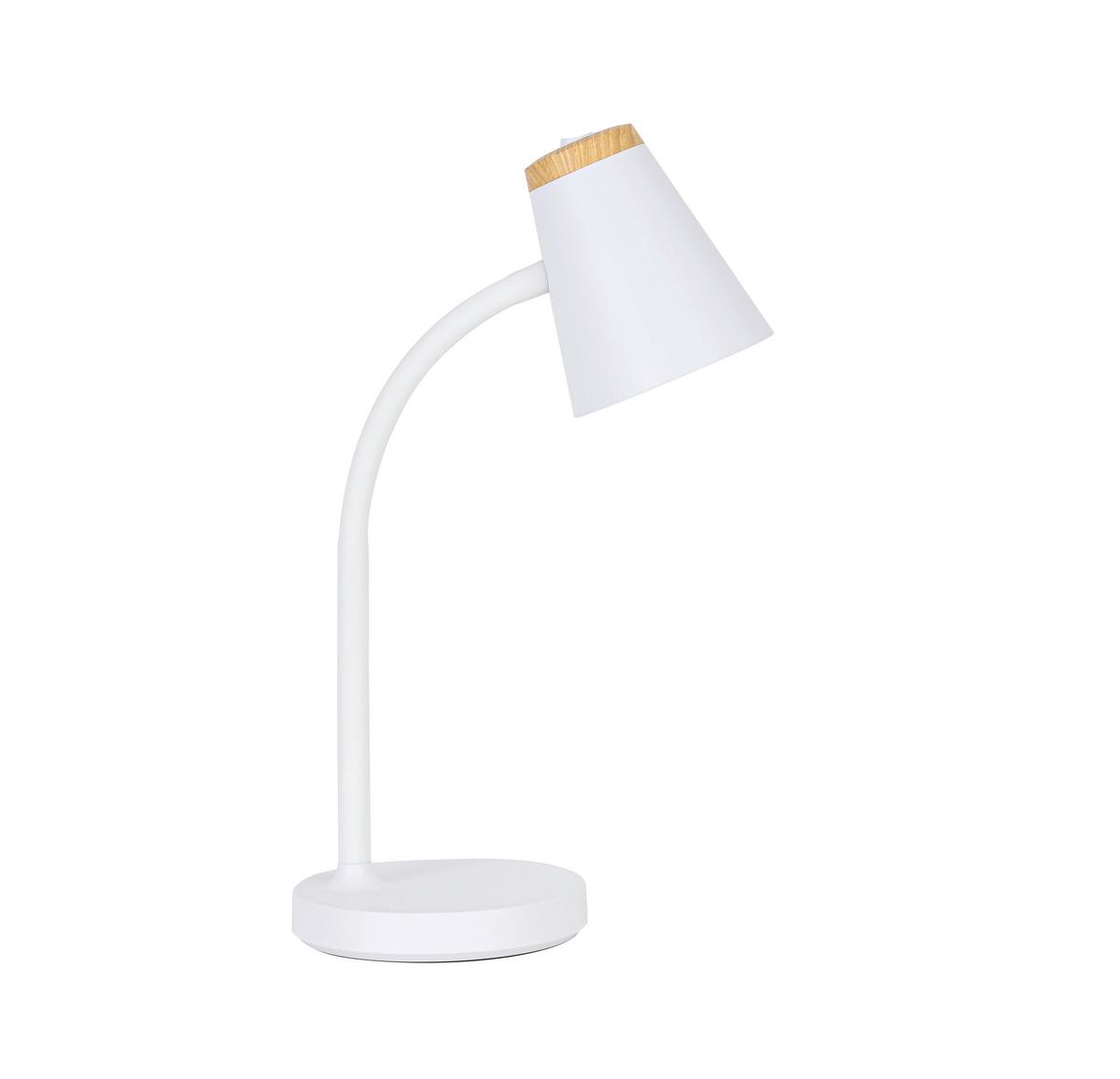 STOLNÁ LED LAMPA WHITE - biela, Modern, kov/plast (13/13/42cm) - Mömax