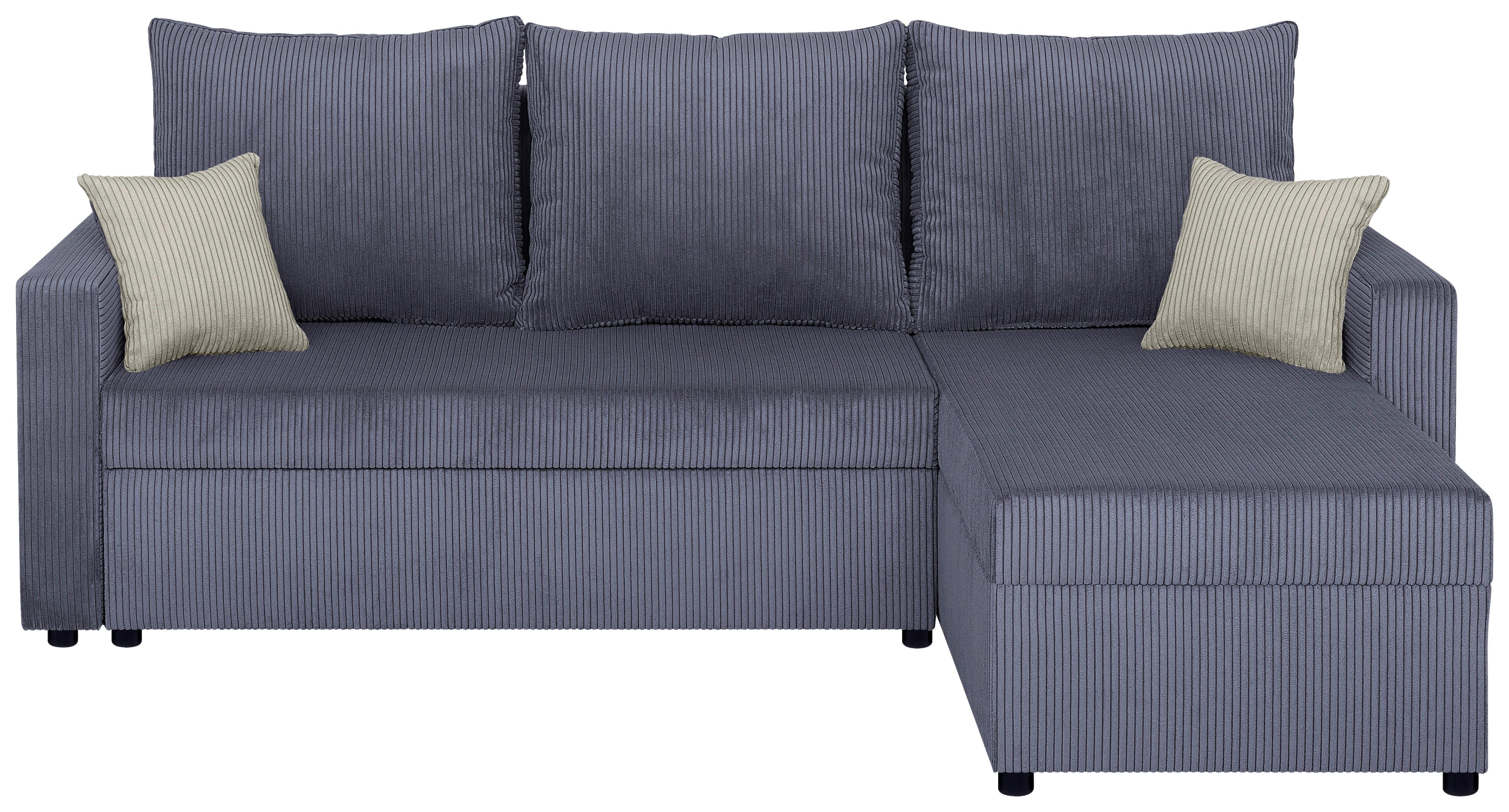 Rohová sedačka STAR, tmavě šedý / krémový manšestr - černá/krémová, Design, kompozitní dřevo/textil (228/147cm) - P & B