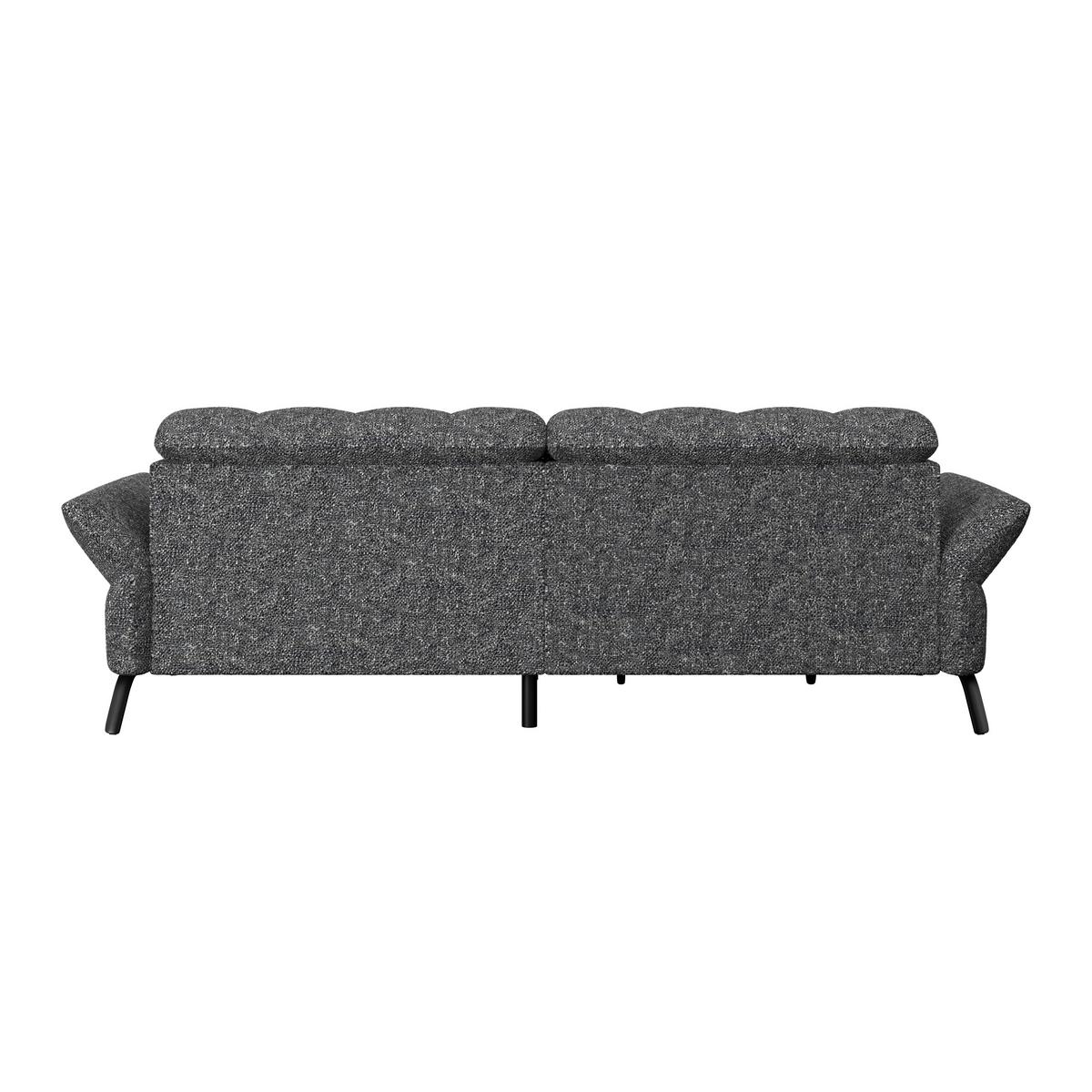 Ecksofa Coast Grau, 244x173cm - Schwarz/Grau, KONVENTIONELL, Holzwerkstoff/Textil (244/173cm)
