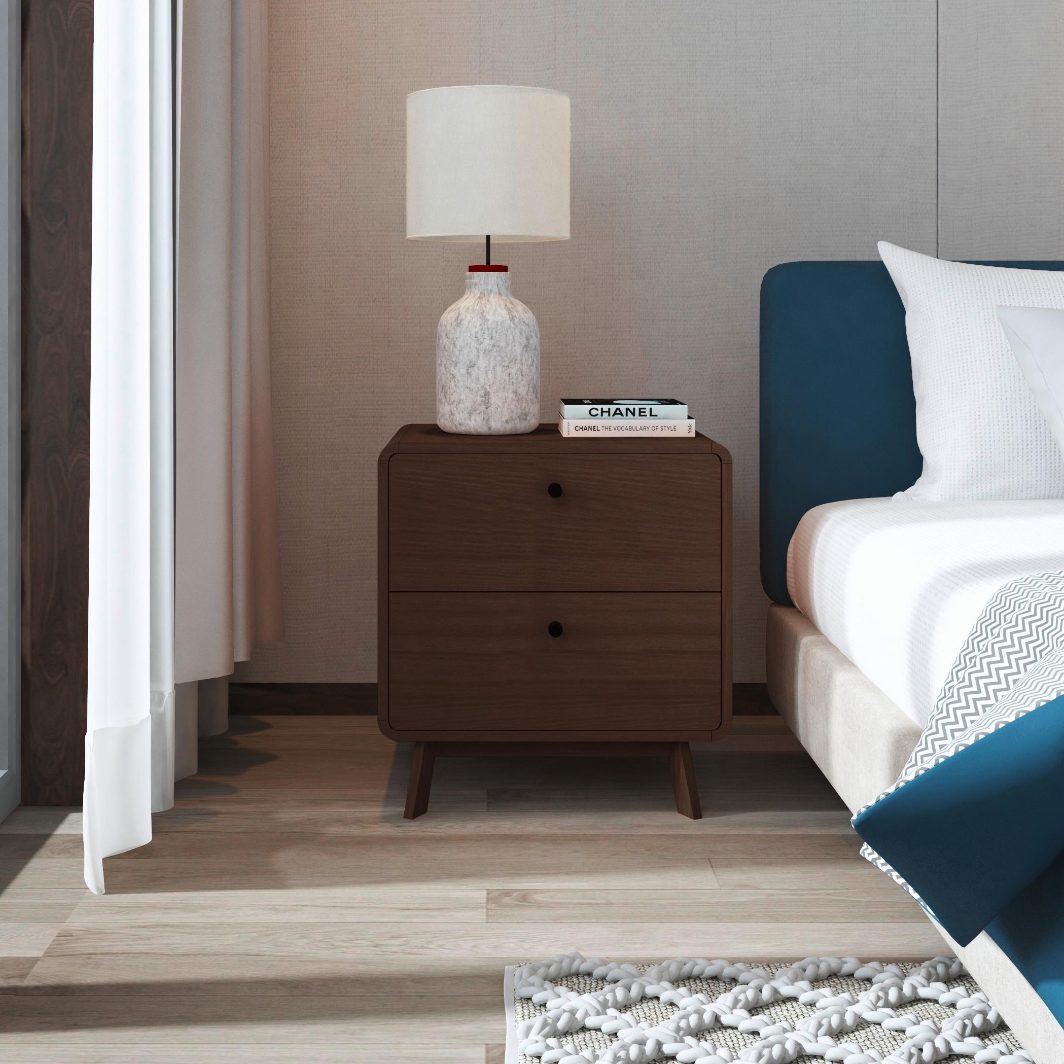 Nachttisch Cassie Walnuss Dekor B: 51 Cm - Walnussfarben, Design, Holz/Holzwerkstoff (51/53/39cm) - MID.YOU