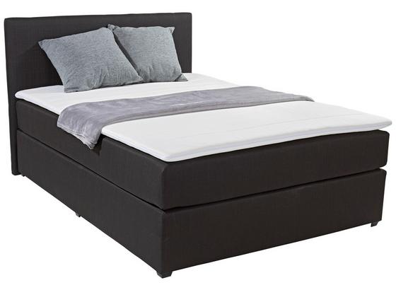 Boxspringbett Titania 140x200 Schwarz - Schwarz, KONVENTIONELL, Textil (140/200cm) Boxspringbett Titania 140x200 Schwarz - Schwarz, KONVENTIONELL, Textil (140/200cm)