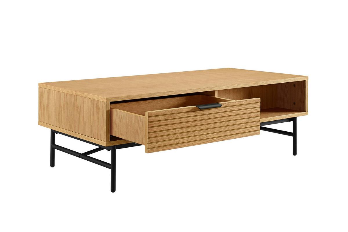 Couchtisch Schwarz, Eichefarben L: 120 Cm - Eichefarben/Schwarz, Design, Holz/Holzwerkstoff (120/60/40cm) - Livetastic