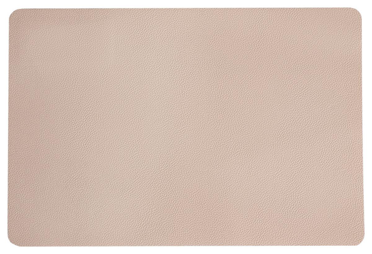 Tischset Regina Versch. Farben In Lederoptik, 30x45 cm - Hellbraun/Pink, KONVENTIONELL, Textil (30/45cm) - Ondega