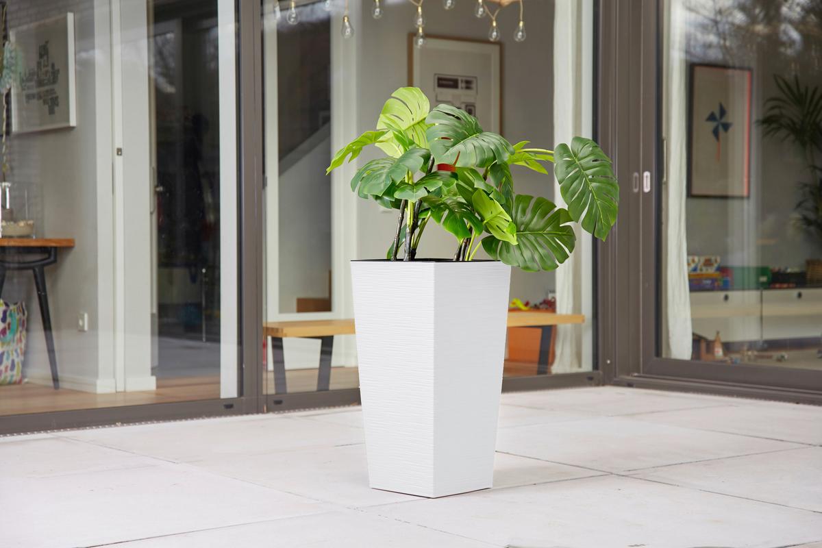 Pflanzentopf Weiß B: 30 Cm - Weiß, Basics, Kunststoff (30/57/30cm) - Siena Garden