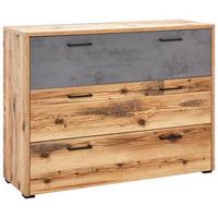 Kommode B 120cm Alicante Fichtefarben/Grau - Fichtefarben/Schwarz, MODERN, Holzwerkstoff (120/89,4/38cm) - Luca Bessoni