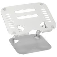 Laptop-Halterung Stand Silberfarben höhenverstellbar - Silberfarben, Basics, Metall (27/5,5/22cm) - MID.YOU