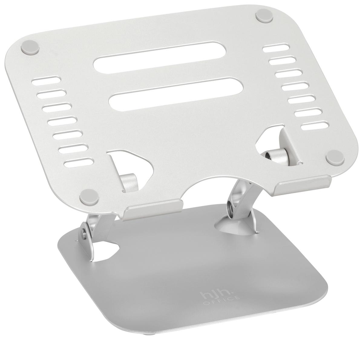 Laptop-Halterung Stand Silberfarben höhenverstellbar - Silberfarben, Basics, Metall (27/5,5/22cm) - MID.YOU