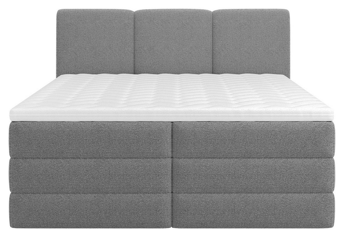 Boxspringbett Mit Bettkasten 180x200 Cm Castel V - Anthrazit/Schwarz, MODERN, Holz/Holzwerkstoff (180/200cm) - MID.YOU