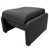 Hocker Comodo Echtleder Schwarz B: 62 cm - Silberfarben/Schwarz, Design, Leder (62/42/60cm) - Livetastic