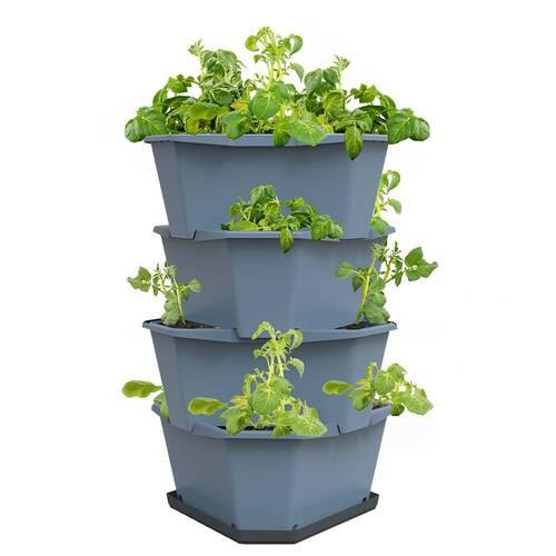 Pflanztopf Paul Potato Starter Blau - Blau, Basics, Kunststoff (44/65/44cm) - Gusta Garden