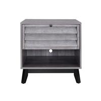 Beistelltisch Vaughn Eiche Grau Dekor B: 60 Cm - Eiche grau/Schwarz, Design, Holz/Holzwerkstoff (60/50/61cm) - MID.YOU