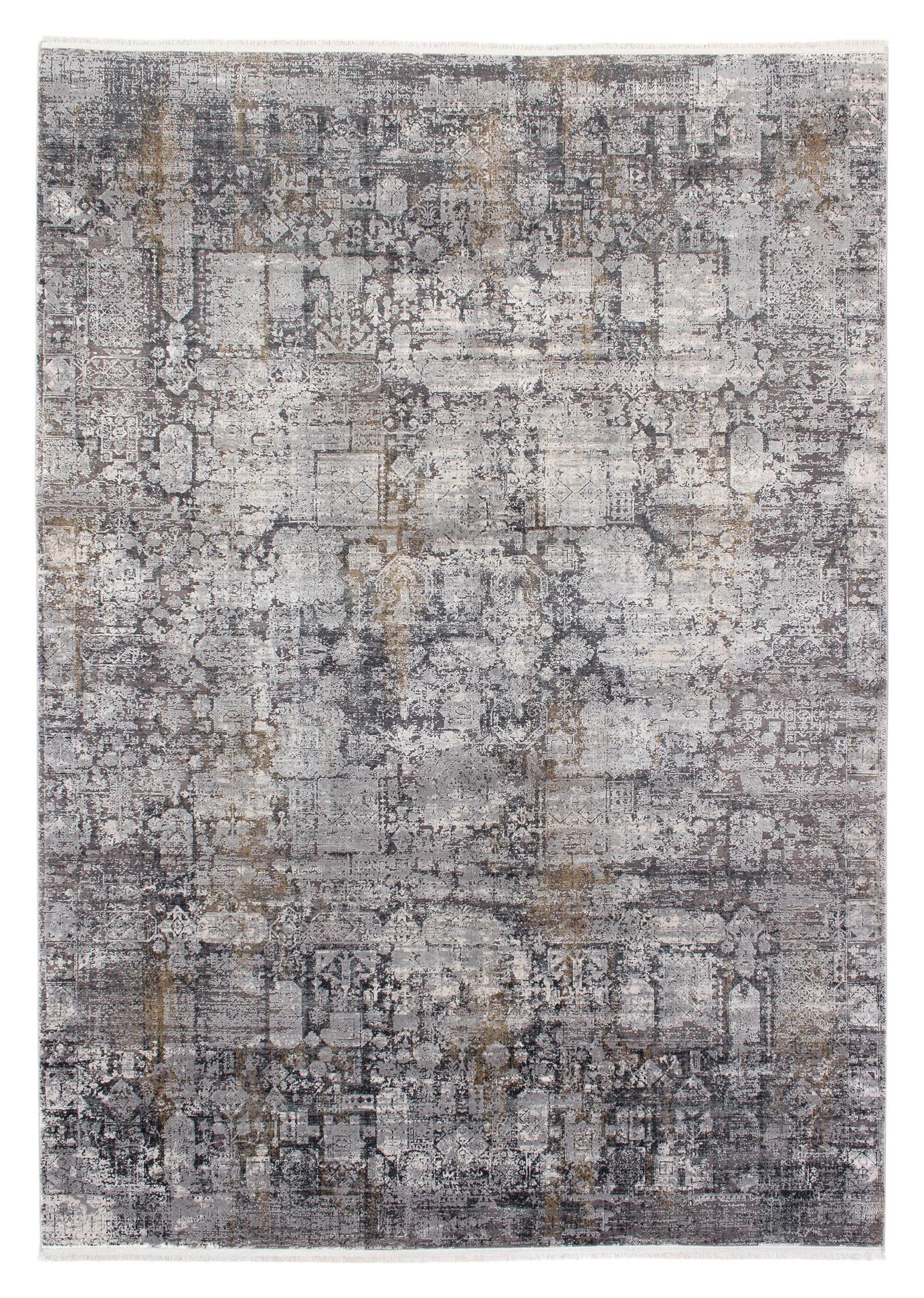 Webteppich Grau/Goldfarben Sinfonia 67x130 cm - Goldfarben/Grau, Design, Textil (67/130cm) - Musterring