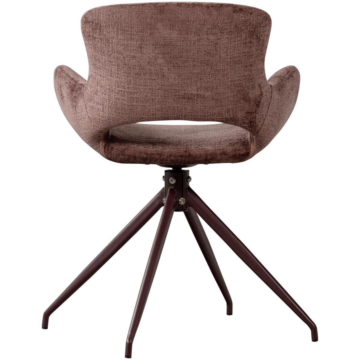 ARMLEHNSTUHL-SET Eliva Lila B: 58cm - Lila/Schwarz, MODERN, Textil/Metall (58/58/82cm) - Livetastic