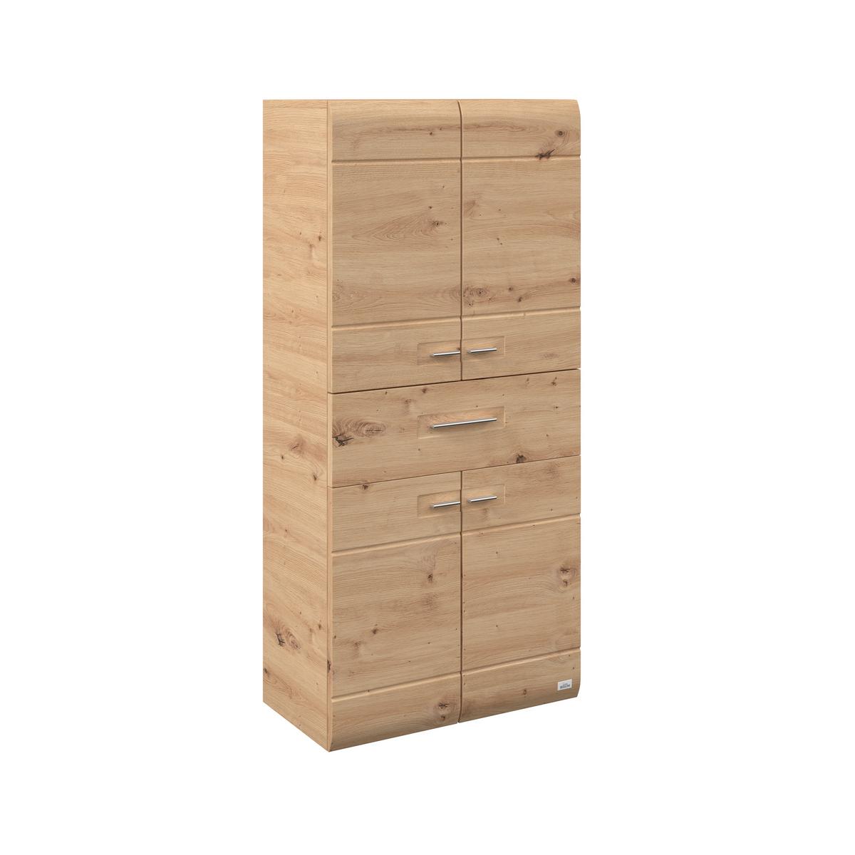 Midischrank mit Soft-Close Avensis B: 60cm, Eiche Dekor - Eichefarben, MODERN, Holzwerkstoff (60/128,5/33cm) - Luca Bessoni