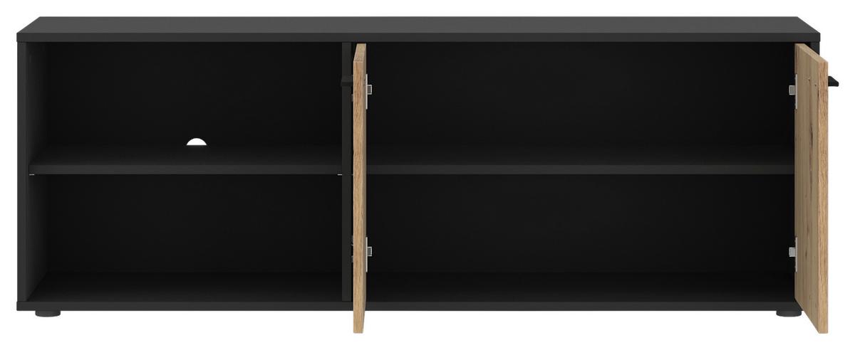 Tv-element Wilma B: 140 Cm - Anthrazit/Eiche Artisan, Trend, Holzwerkstoff (140/50/40cm)