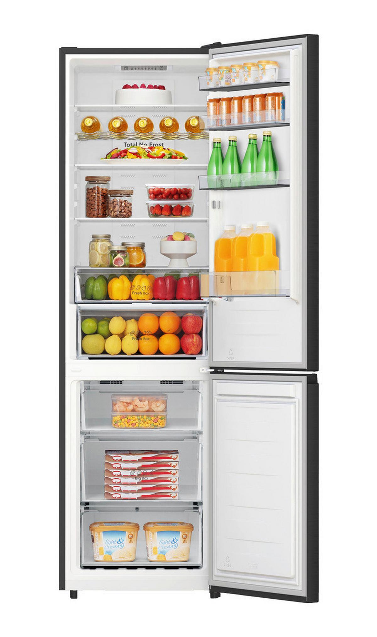 Kühl-gefrier-kombination Schwarz B: 59,5cm - Schwarz, Trend, Metall (59,5/201,7/57,9cm) - Hisense