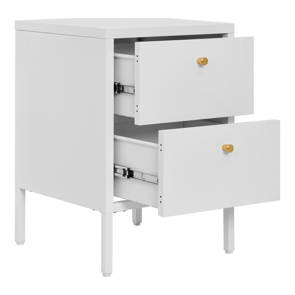 Kommode Dalby Chest Weiß B: 60cm - Weiß, Design, Metall (60/40/40cm) - MID.YOU