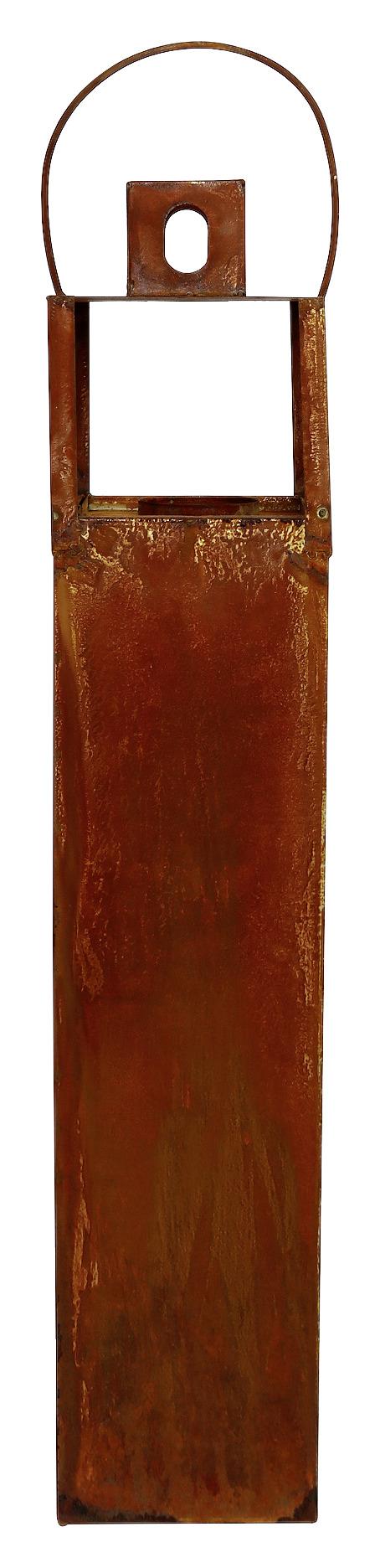 Laterne Eisen Rostfarben H: 80 cm Shabby Chic - Rostfarben, Basics, Metall (14/80/14cm)