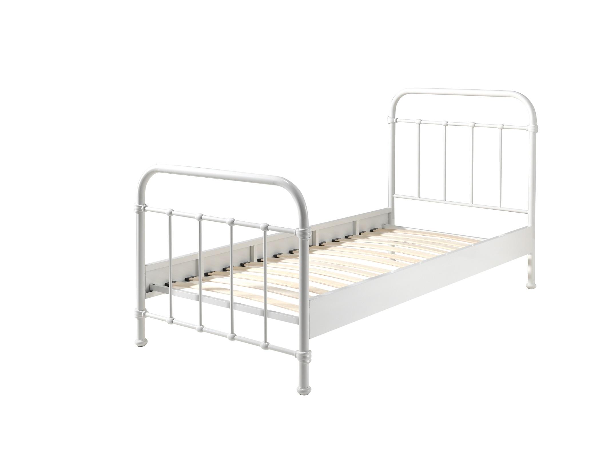 Kinder-/juniorbett New York 90x200 Cm Weiß - Weiß, ROMANTIK / LANDHAUS, Holzwerkstoff/Metall (90/200cm) - Vipack