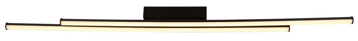 LED-Deckenleuchte 67342-24d Kirina - Schwarz/Weiß, Design, Kunststoff (110/6/6,6cm) - Globo